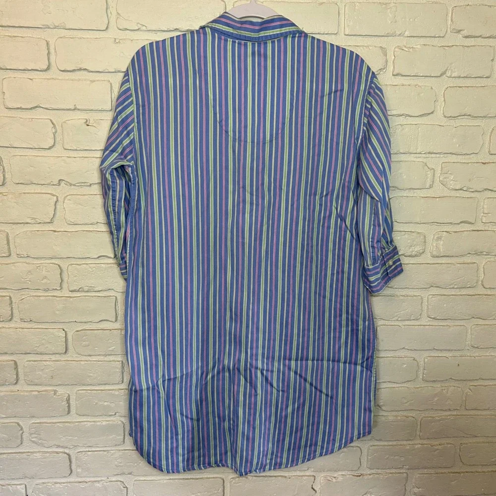 Vintage Lauren Ralph Lauren Sleep Shirt /‎ Dress Button Down Women's Size Small